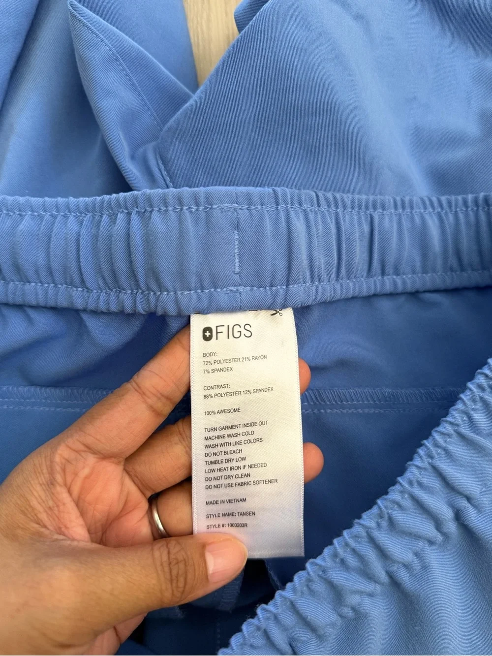 Figs Men’s Tansen Ceil Blue Scrub Jogger Pants Size Small Waist 31-33
